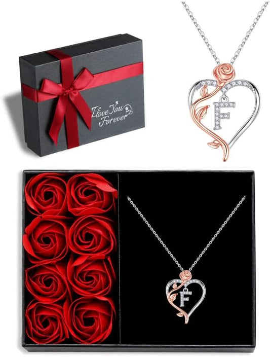 Iefil Rose Heart Necklace - Perfect Gift for Women on Any Occasion