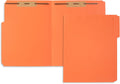 50 Orange Fastener File Folders - 1/3 Cut Reinforced Tabs - Durable
