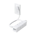 Surge Protector Power Strip with USB - Flat Plug 9-Outlet Power Hub