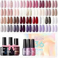 Gellen Fall Gel Nail Polish Kit - 39 Pcs Nude, Pink, Glitter Set