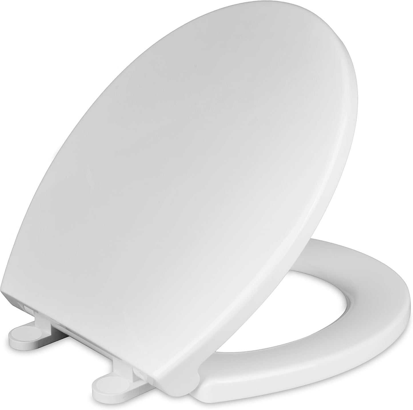 CYRRET Toilet Seat Round with Lid, Easy to Install and Clean