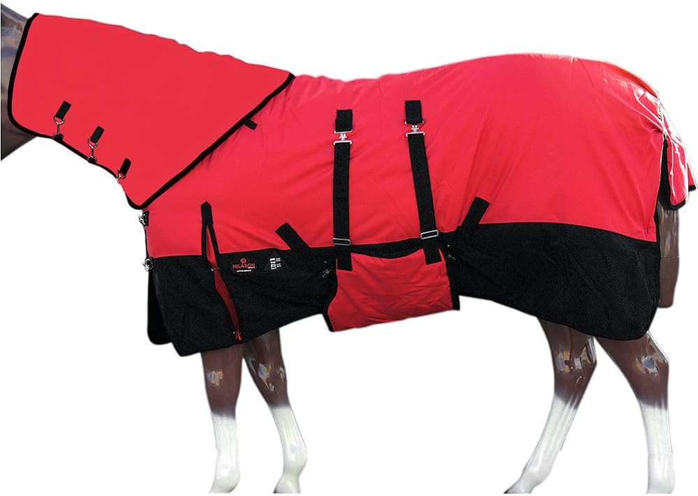 HILASON 1200D Waterproof Winter Horse Blanket with Neck Cover