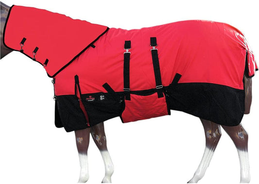 HILASON Waterproof Winter Horse Blanket with Neck Cover and Belly Wrap
