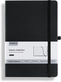POPRUN A5 Lined Journal Notebook - Durable Leather Hardcover