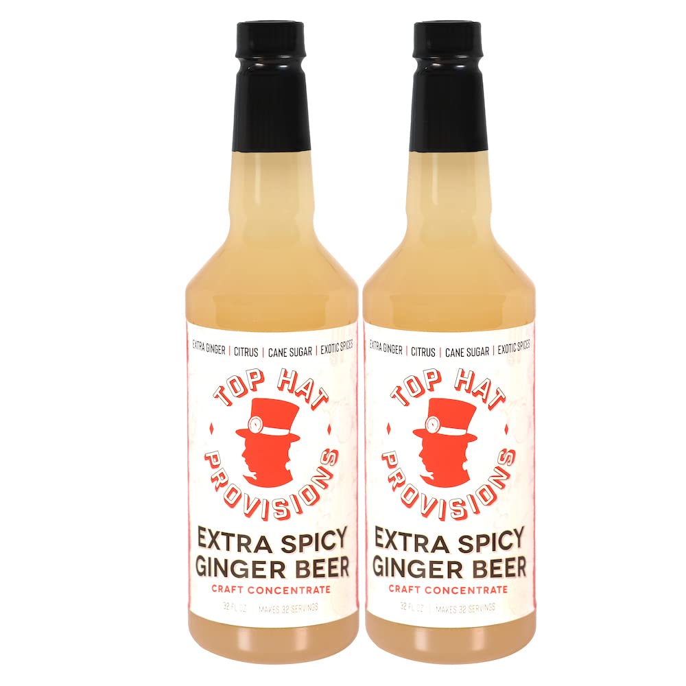 Top Hat Extra Spicy Ginger Beer Syrup for Craft Sodas & Mules