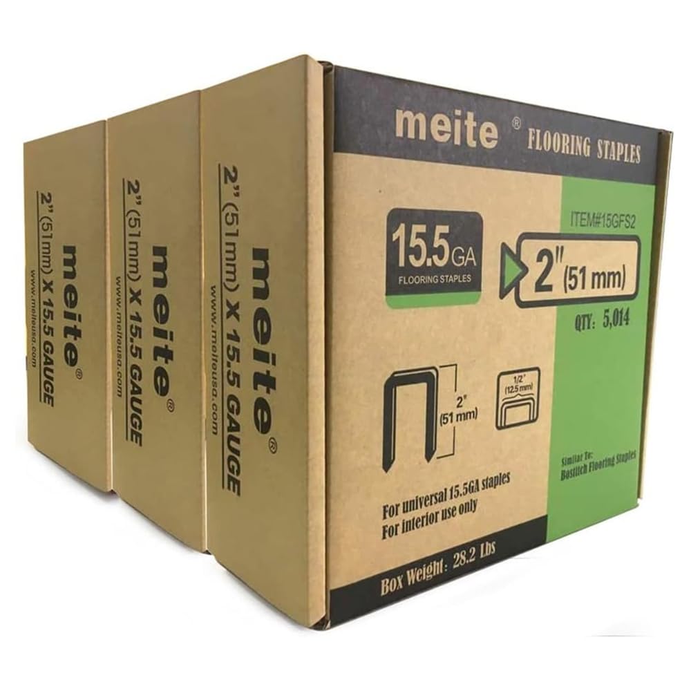 Reliable 15.5 Gauge Flooring Staples for Hardwood Installations