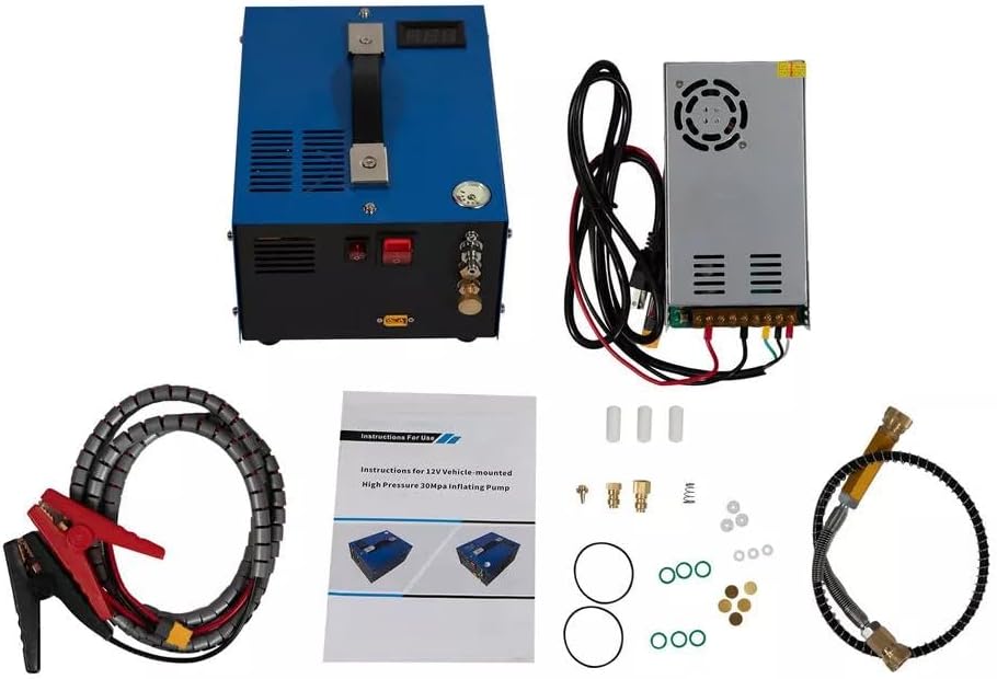 High Pressure Air Pump, Oil/Water-Free, Built-in Fan