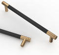 6.3 in Matte Black and Champagne Bronze Cabinet Pulls - Durable
