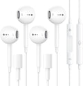 iPhone Wired Earbuds 2 Pack - In-Ear Stereo with Mic & Volume Control