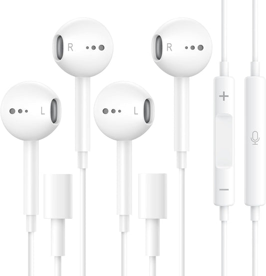 Ohuhu 2-Pack Wired Earbuds: Crystal Clear Sound