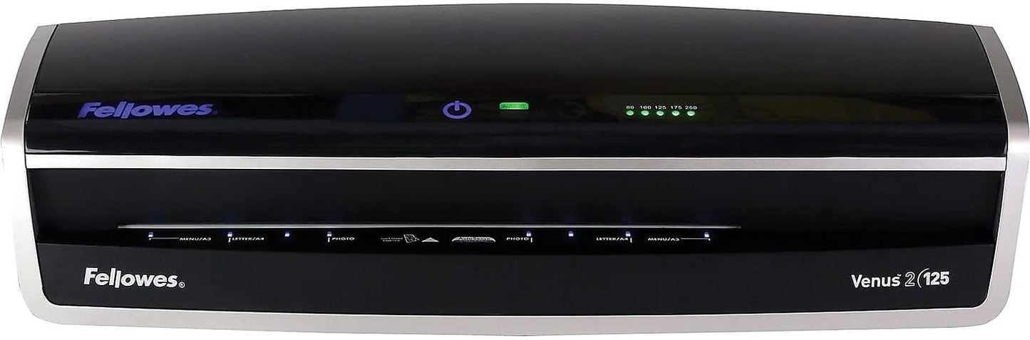 Fellowes Venus 2 125 Laminator: Rapid 30-60 Second Warm-up + Pouches Kit