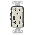 Leviton Type A & Type-C USB In-Wall Charger with 20A Outlet - Reliable