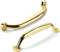 6 in Hole Center Polished Brass Cabinet Pulls 10 Pack - Heavy Duty