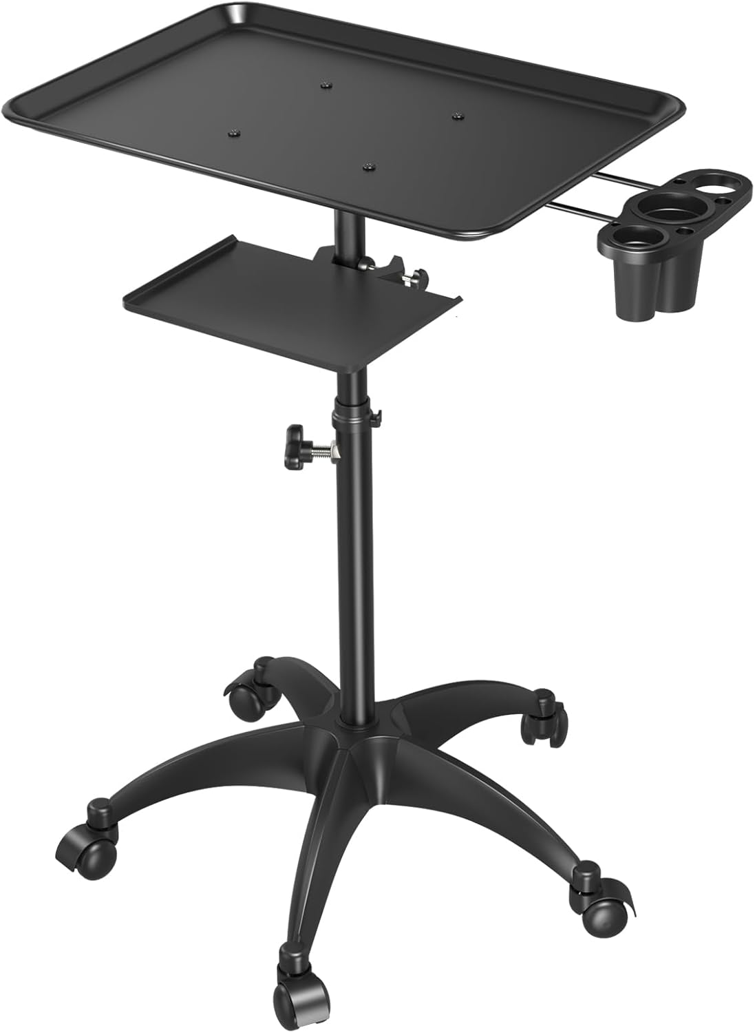 Salon Tray Cart with Storage Platform for Salon & Spa Use