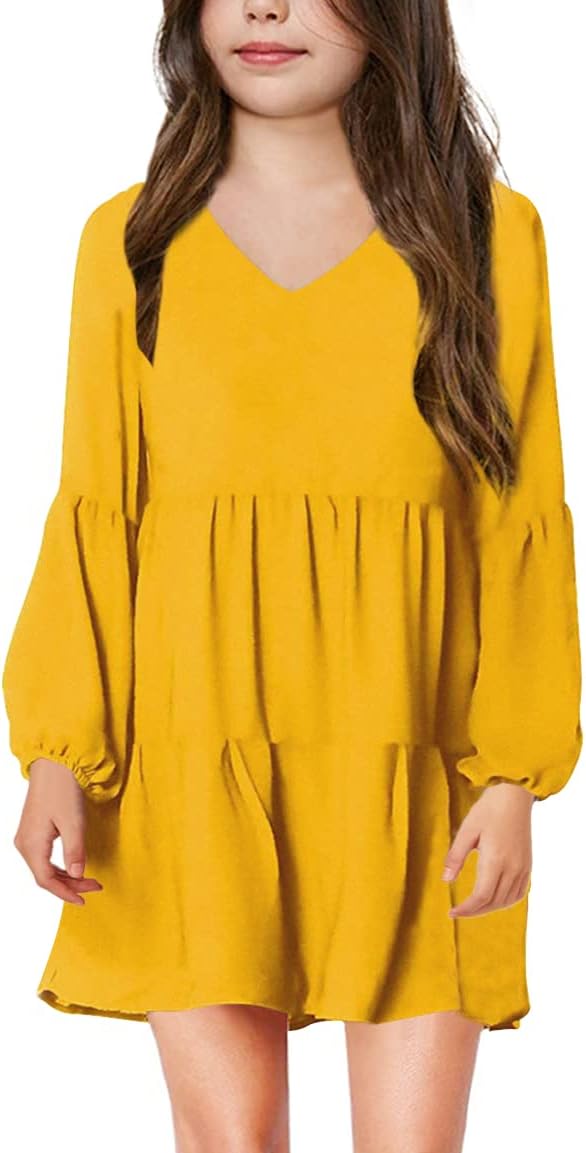 Imily Bela Girls Casual Tunic Dresses for School and Parties