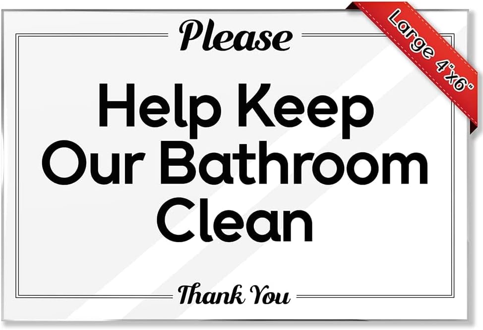 Flush Only Toilet Paper Sign - Essential for Hosts 5-Pack
