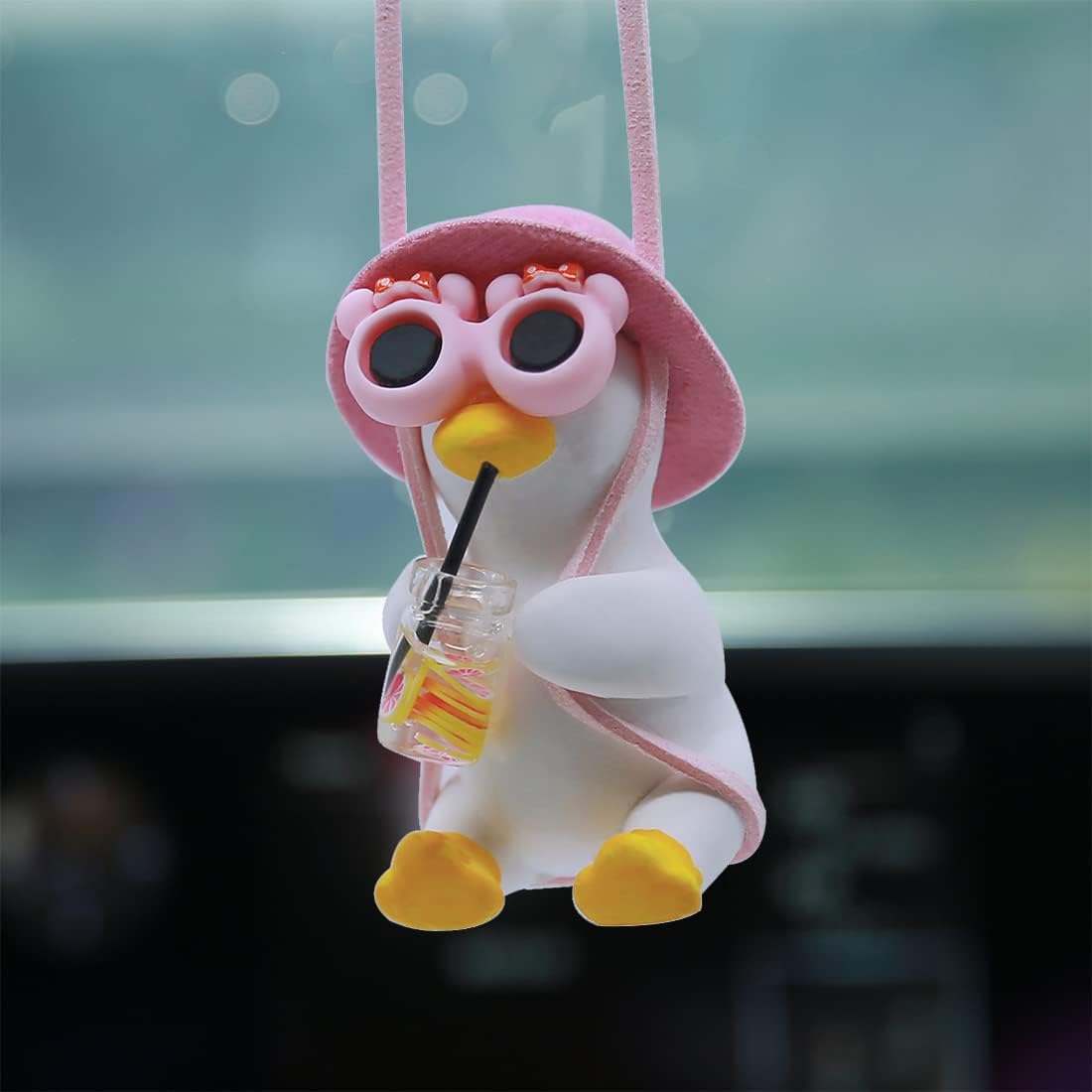 Swinging Duck Car Ornament - Fun Rearview Mirror Decor