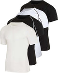 Men's Compression T-Shirt 4 Pack - Slimming Athletic Base Layer better