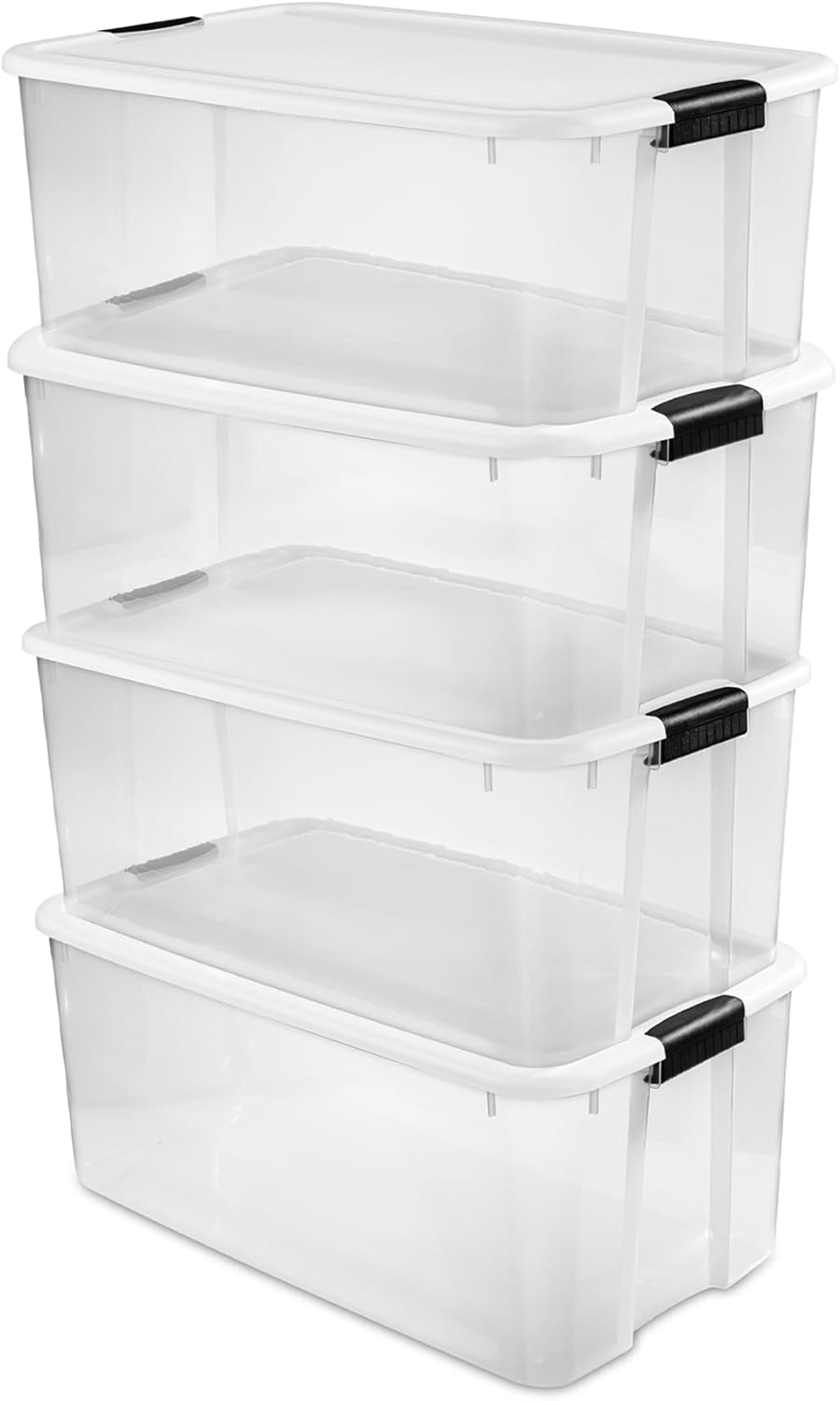 Sterilite 4-Pack Ultra Latching Box for Heavy-Duty Storage