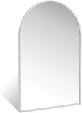 20 in x 30 in Silver Arched Mirror - Modern Aluminum Frame