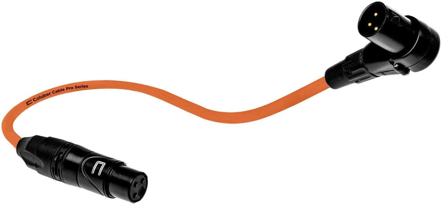 Balanced XLR Cable Right Angle Male to Straight Female 50 Feet