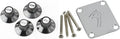Fender 72 Telecaster Custom Knobs Set & Chrome Neckplate - Stock