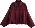 Womens Faux Suede Bomber Jacket Casual Lapel Pilot Cropped Coat style