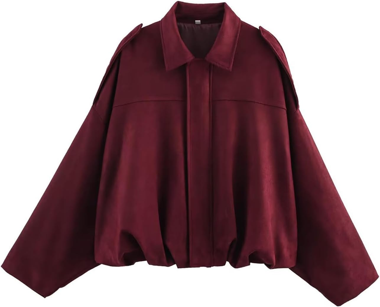 Womens Faux Suede Bomber Jacket for Casual Street Style
