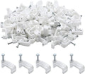Flat Ethernet Cable Clips 100pcs 14mm - Neat Cable Management