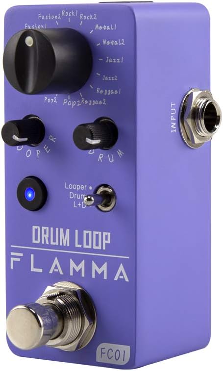 FLAMMA FC01 Looper Pedal: 2 in 1 Drum Machine & Guitar Effects