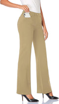 Stretchy Bootcut Dress Pants for Women - Multiple Inseam Lengths