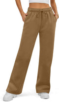 ATHMILE Womens Baggy Wide Leg Sweatpants - Fleece Lined Comfort soft
