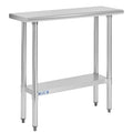 Hally Stainless Steel Prep & Work Table 14 x 36 in - Heavy Duty