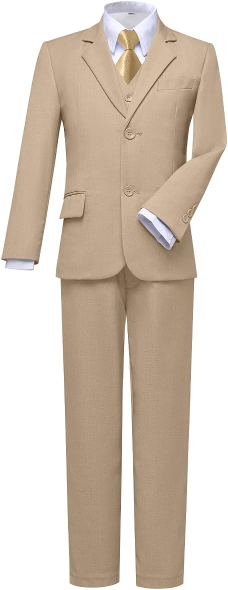 Visaccy Boys Slim Fit Dress Clothes for Special Occasions