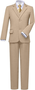 Visaccy Boys Suits Slim Fit Dress Clothes Ring Bearer (Style J5S8)
