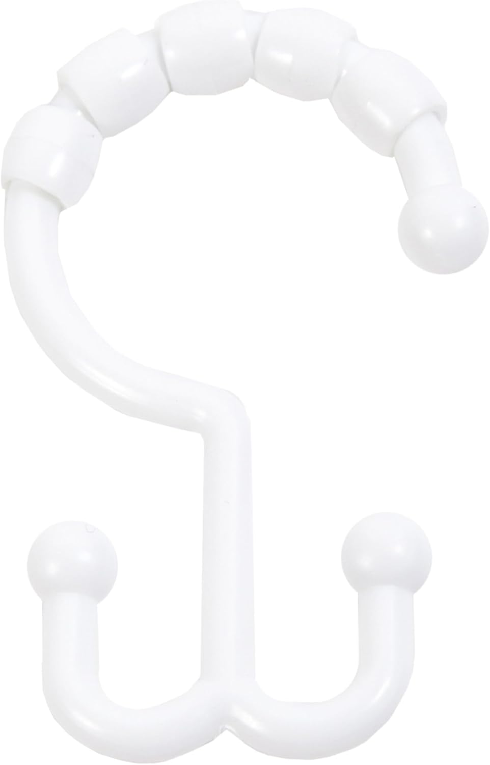Kenney Rust-Proof Shower Curtain Rings x12, White