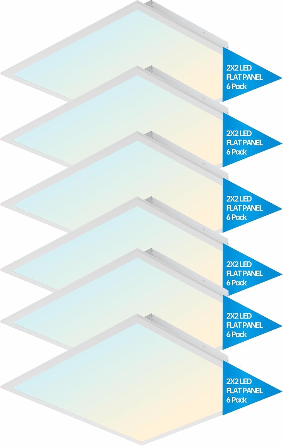 2x2 LED Panel Light Dimmable 5 Color Temps 20-40W for Office