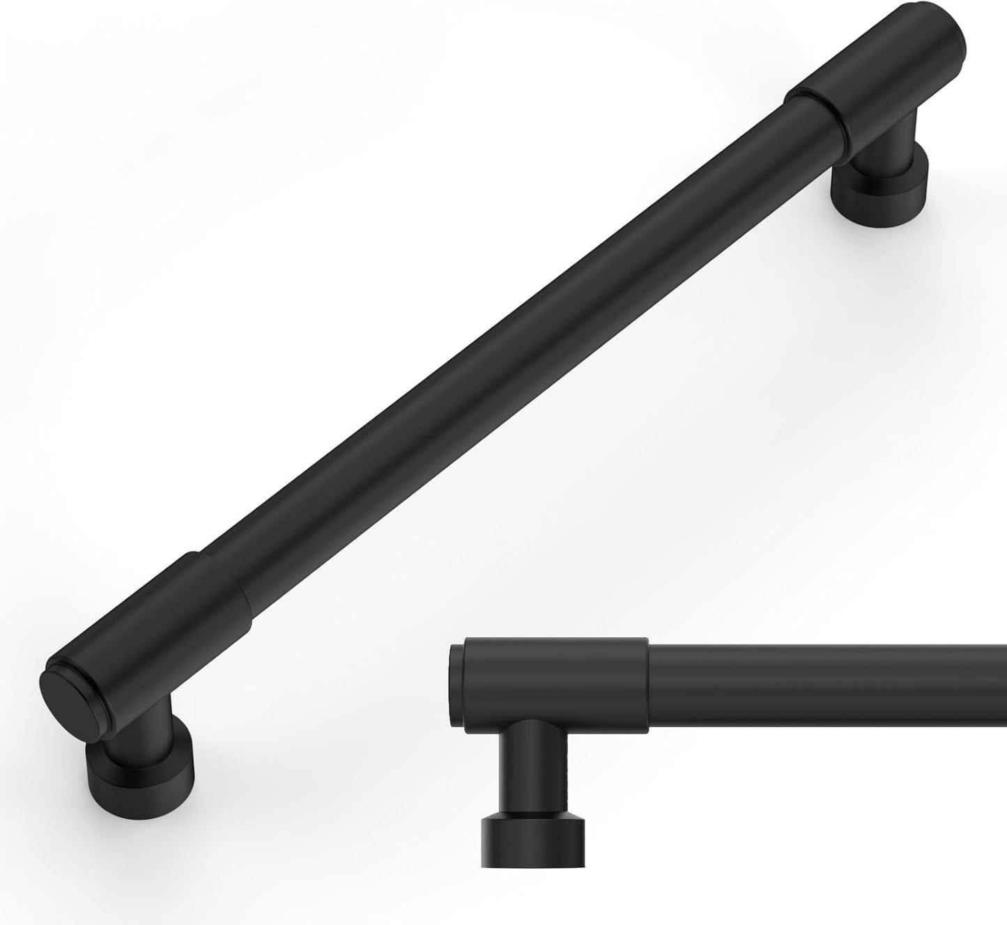 Amerdeco 10 Pack Matte Black Cabinet Pulls for Stylish Upgrades