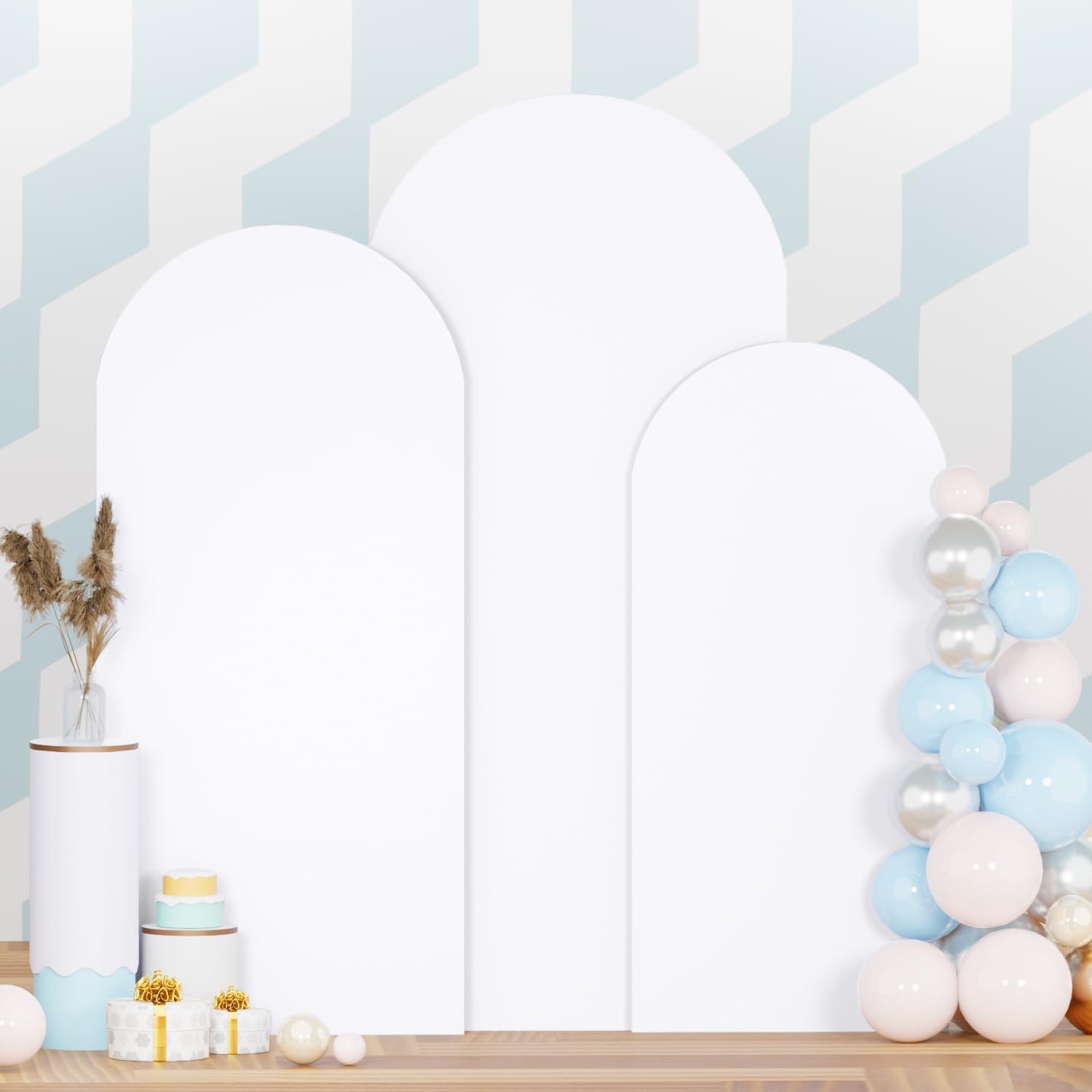 Arch Cover Set of 3 for Wedding Backdrop Decor - 4ft 5ft 6ft