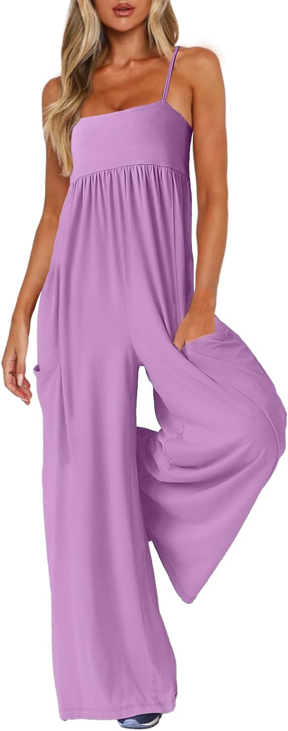 Stylish Spaghetti Strap Wide Leg Jumpsuits for Women This Summer