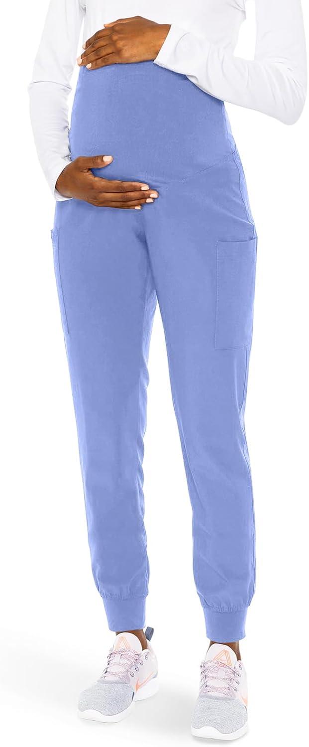 Med Couture Maternity Jogger Scrub Pants for Women with Pockets