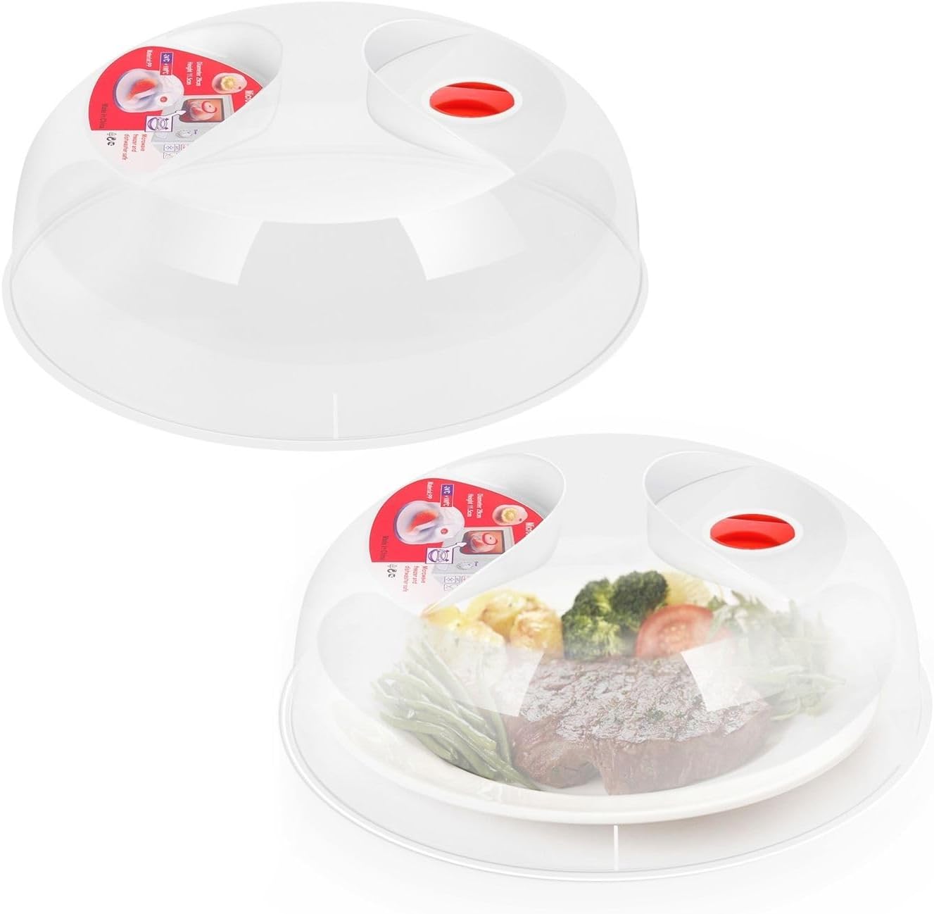 Flexzion Microwave Food Cover Set: Anti-Splatter Protection