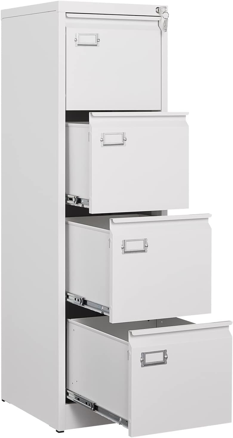 4 Drawer File Cabinet for Home Office Storage and Organization