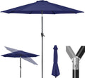 9 ft Patio Market Umbrella with Crank and Push Button Tilt - Large Sun