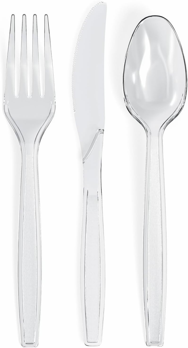 Prestee 600 Piece Plastic Silverware Set for Large Gatherings