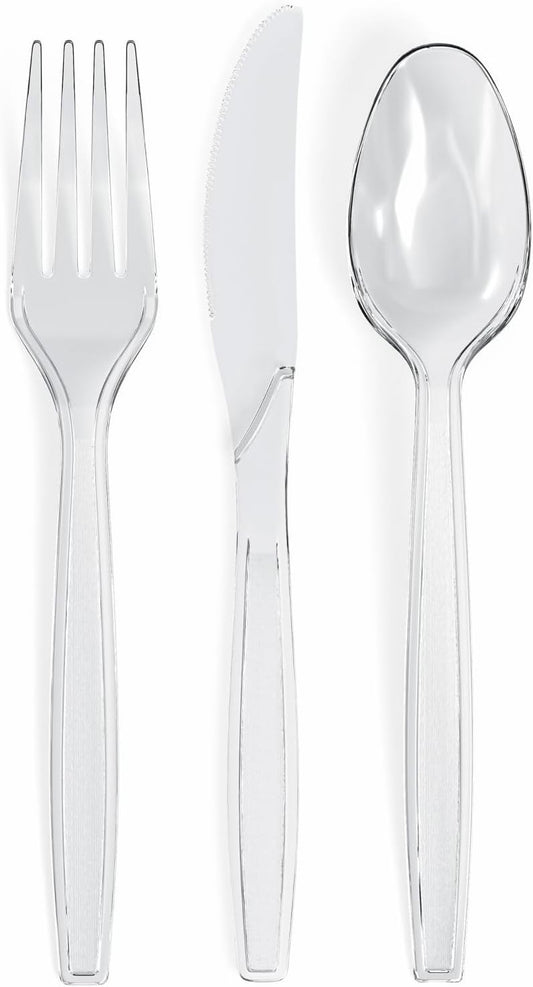 Prestee 600 Piece Plastic Silverware Set for Large Gatherings