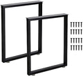 Metal Table Legs 28 in Heavy Duty Set of 2 - Industrial Black