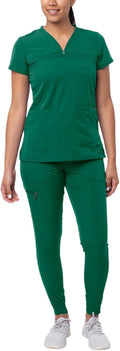 Adar Pro Movement Booster Scrub Set for Women - Tailored V-Neck