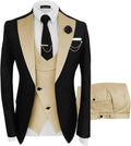Wangyue Mens Suit 3 Piece Slim Fit Suit for Wedding and Business Shoes