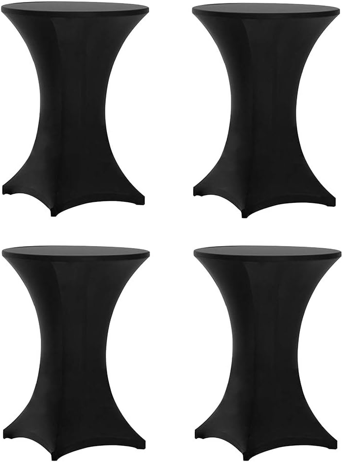 Ultimate Elegance: Tina's 4 Pack Black Spandex Table Covers